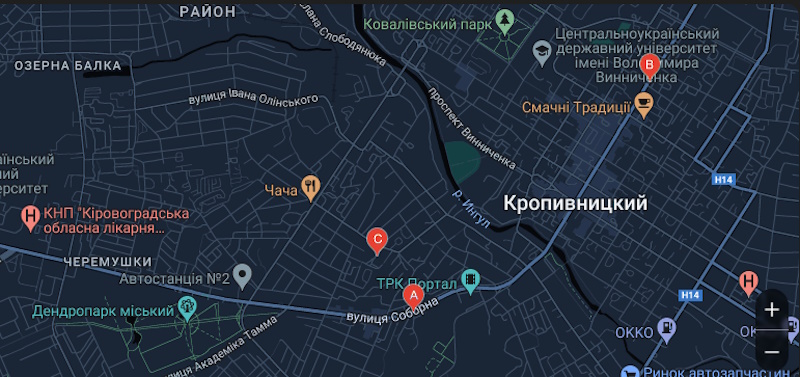 Діла Кропивницький карта