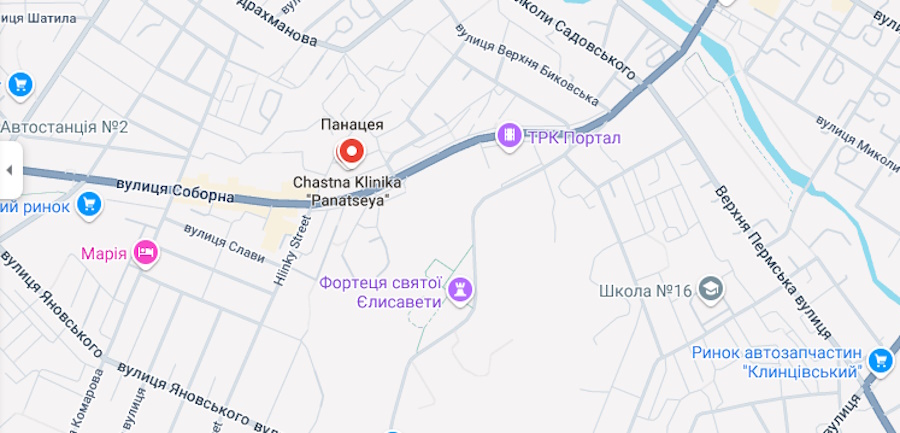 Панацея Кропивницький карта