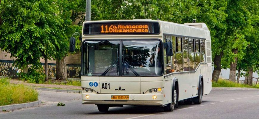 Розклад руху автобусного маршруту №116: від Молодіжного до Никанорівки з вітерцем