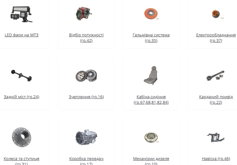 МТЗ запчастини